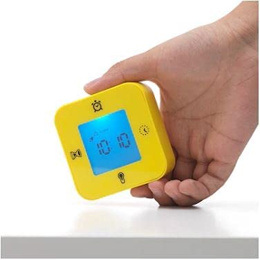 Table Alarm Clock, Clock/Thermometer/Alarm/Timer, Yellow