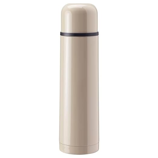 Steel Vacuum Flask, Portable Thermos for Hot and Cold Drinks Leak Proof Water Bottle for Office, Gym, Home, Kitchen, Hiking, Trekking, Travel - Beige - 0.5L (17 oz)