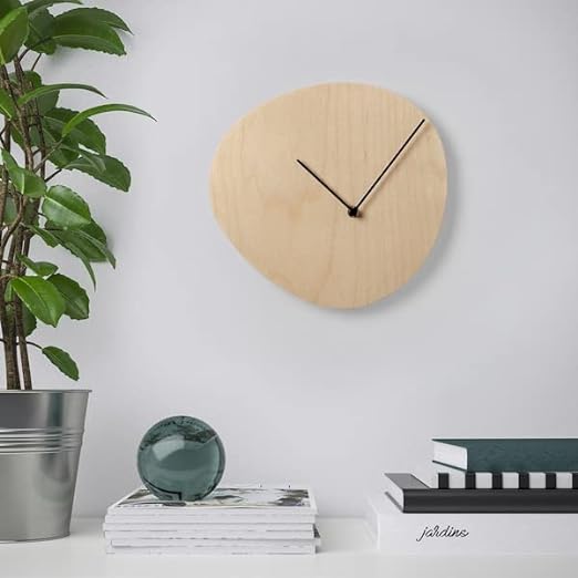 Wall Clock,  Birch Plywood, 28 cm (11 ")