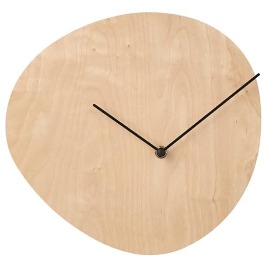 Wall Clock,  Birch Plywood, 28 cm (11 ")