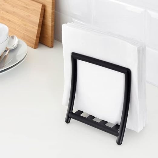 Stylish 2in1 Napkin Holder, Black,