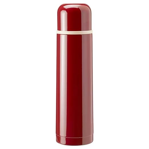 Steel Vacuum Flask, Hot and Cold Water Bottle, Red, 0.5L (17 oz)