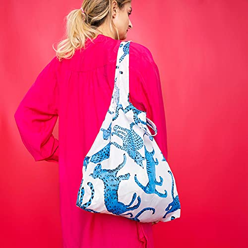 SKYNKE Carrier bag (patterned cat/blue white)