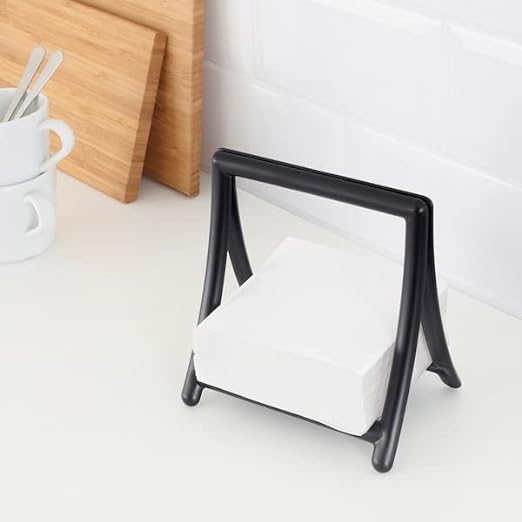 Stylish 2in1 Napkin Holder, Black,