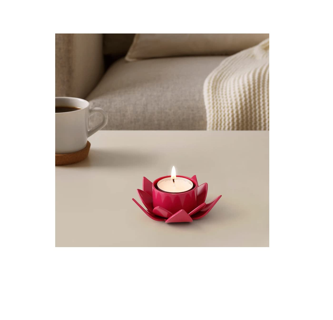 SSP Tealight Holder Dark Pink Lotus 38 mm (2 "