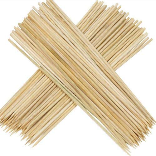 Flavouredlove  Natural Bamboo Skewer Sticks, Natural Wooden Barbecue Kabob Skewers, Best for Grill, BBQ, Kebab, Marshmallow Roasting or Fruit Sticks, 6 inch (Pack of 60)