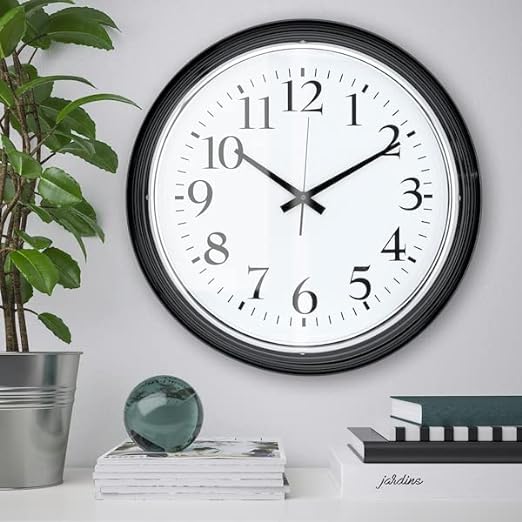 Wall Clock, Black, 59 cm (23 ¼ ")