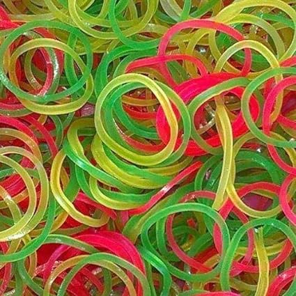 Flavouredlove Elastic Bands 2 Inches Fluorescent Color Rubber Band for School, Home and Office use High-Quality, Durable and Bright Pack