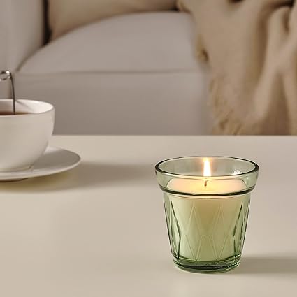 VALDOFT Scented Candle in Glass, 8 cm (3 ¼ ") (Morning Dew/Light Green