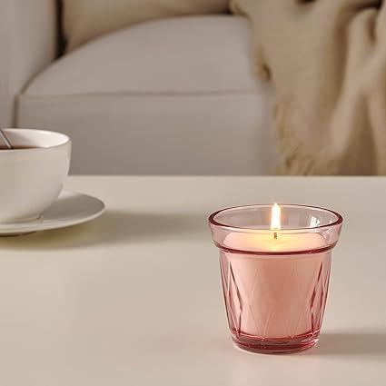 VALDOFT Scented Candle in Glass, 8 cm (3 ¼ ") (Wild Strawberry/Dark Pink) Visit the flavouredlove Store