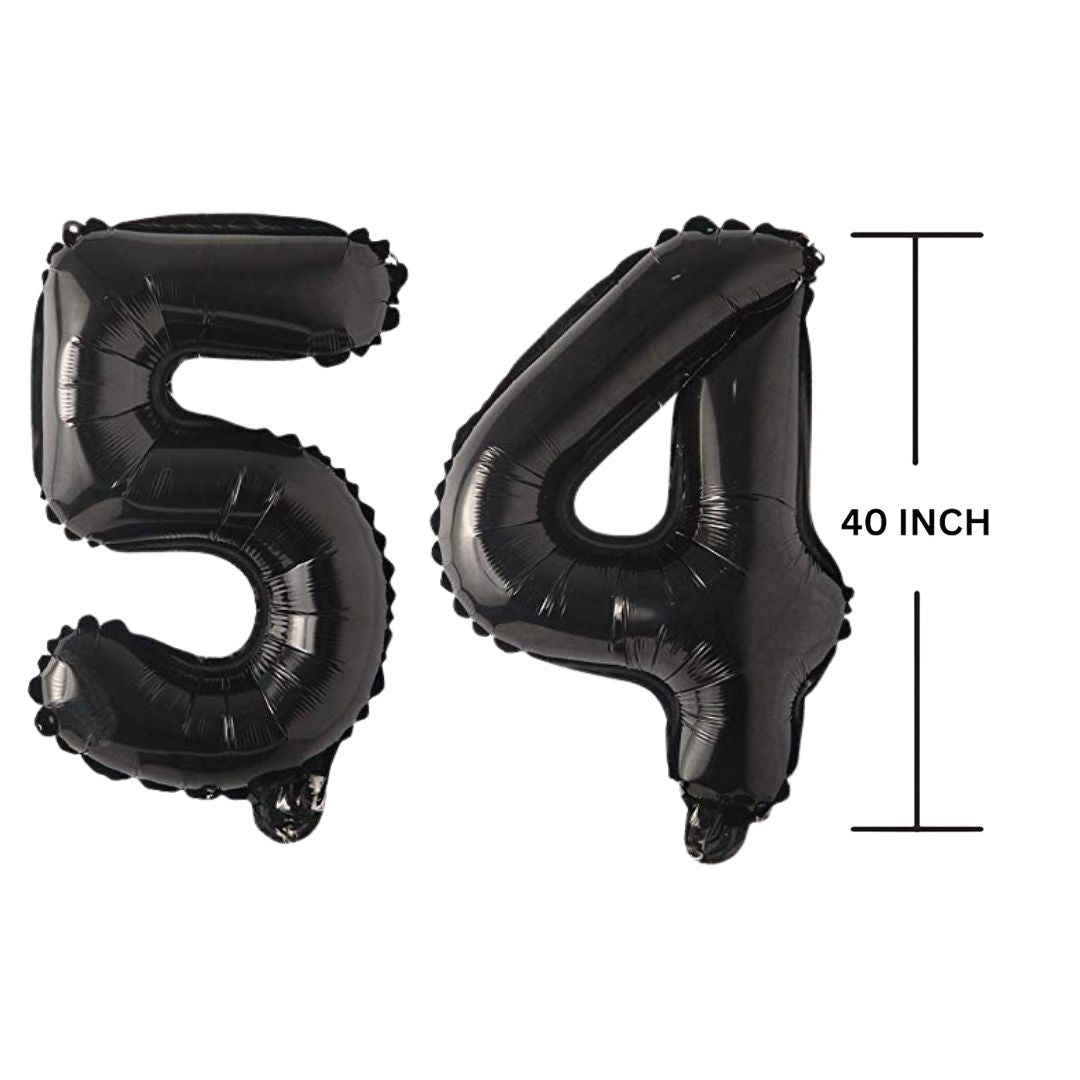 40 Inches Black Number Balloon Air or Helium Compactable Balloon for Party Decoration, Birthday, Anniversary