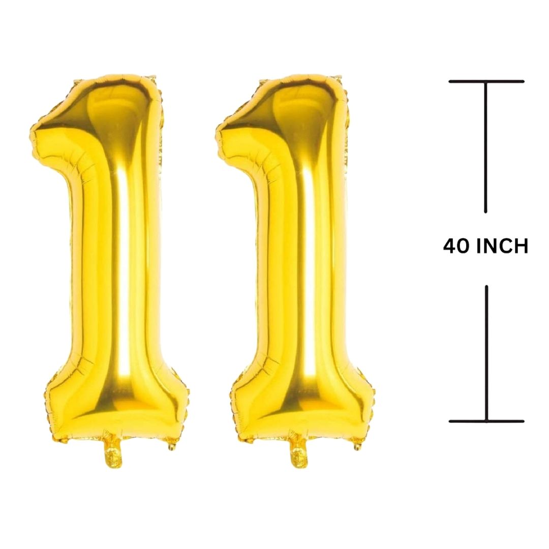 40 Inches GOLD Number Balloon Air or Helium Compactable Balloon for Party Decoration, Birthday, Anniversary