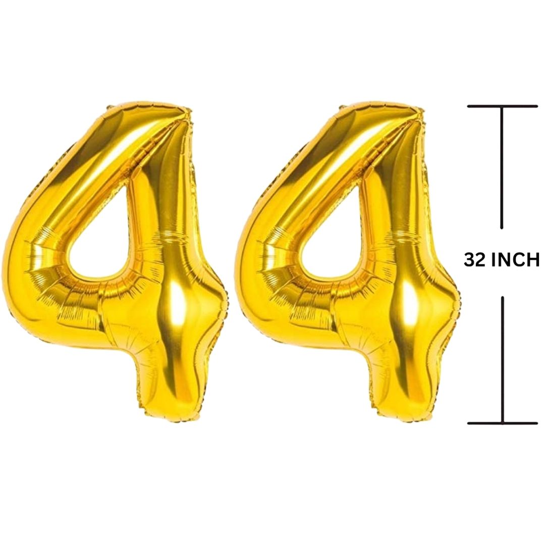 32 Inches GOLD Number Balloon Air or Helium Compactable Balloon for Party Decoration, Birthday, Anniversary