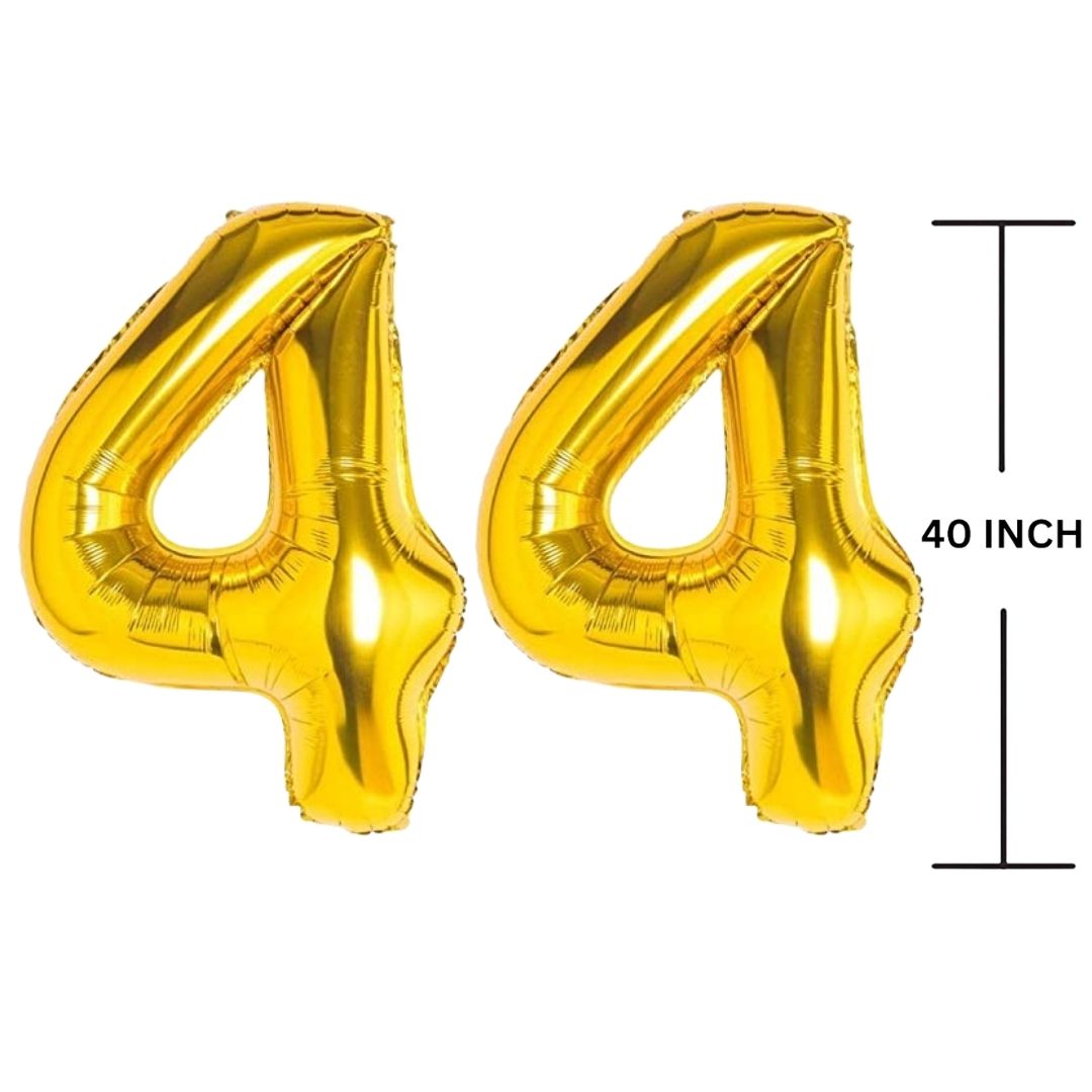 40 Inches GOLD Number Balloon Air or Helium Compactable Balloon for Party Decoration, Birthday, Anniversary