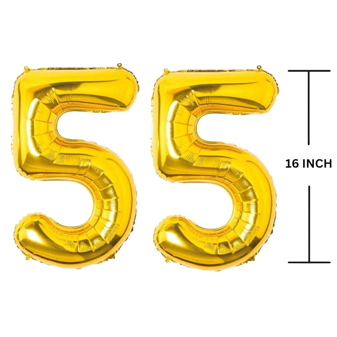 16 Inches GOLD Number Balloon Air or Helium Compactable Balloon for Party Decoration, Birthday, Anniversary