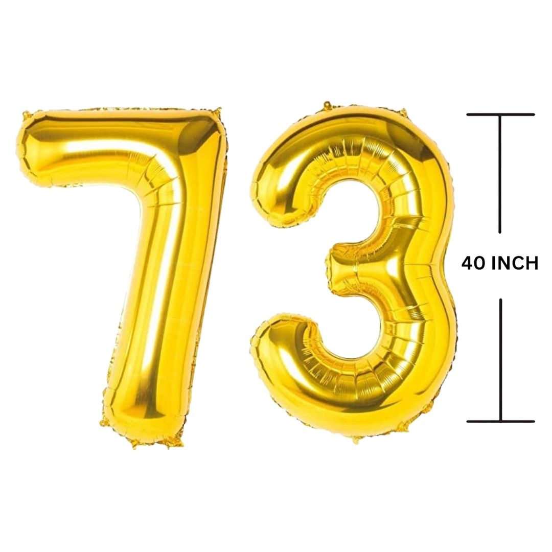 40 Inches GOLD Number Balloon Air or Helium Compactable Balloon for Party Decoration, Birthday, Anniversary