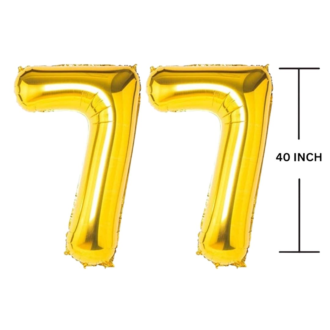 40 Inches GOLD Number Balloon Air or Helium Compactable Balloon for Party Decoration, Birthday, Anniversary