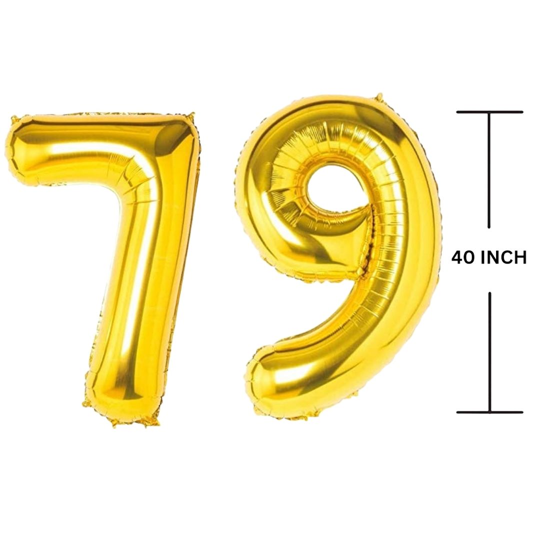 40 Inches GOLD Number Balloon Air or Helium Compactable Balloon for Party Decoration, Birthday, Anniversary