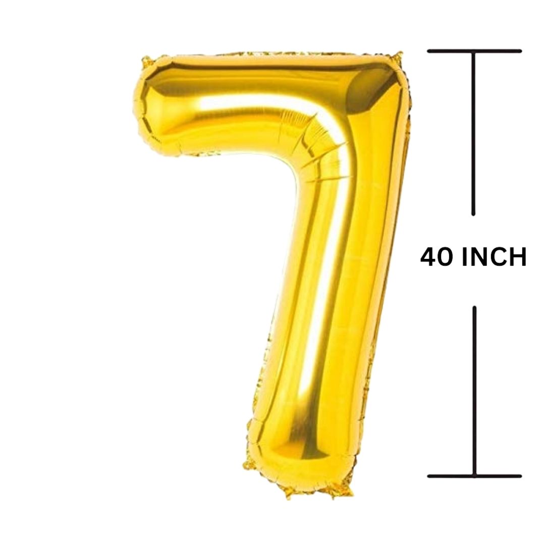 40 Inches GOLD Number Balloon Air or Helium Compactable Balloon for Party Decoration, Birthday, Anniversary