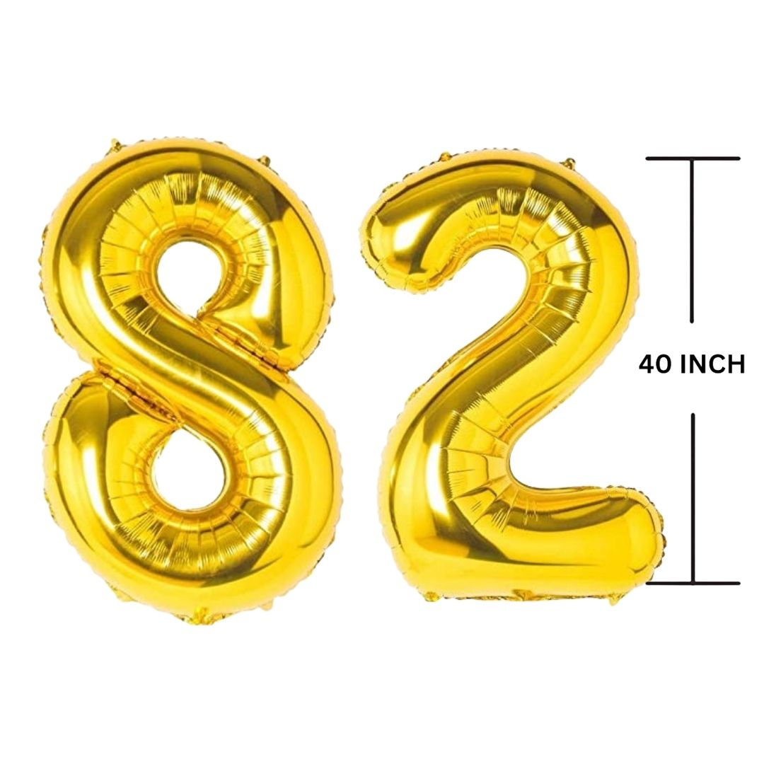 40 Inches GOLD Number Balloon Air or Helium Compactable Balloon for Party Decoration, Birthday, Anniversary