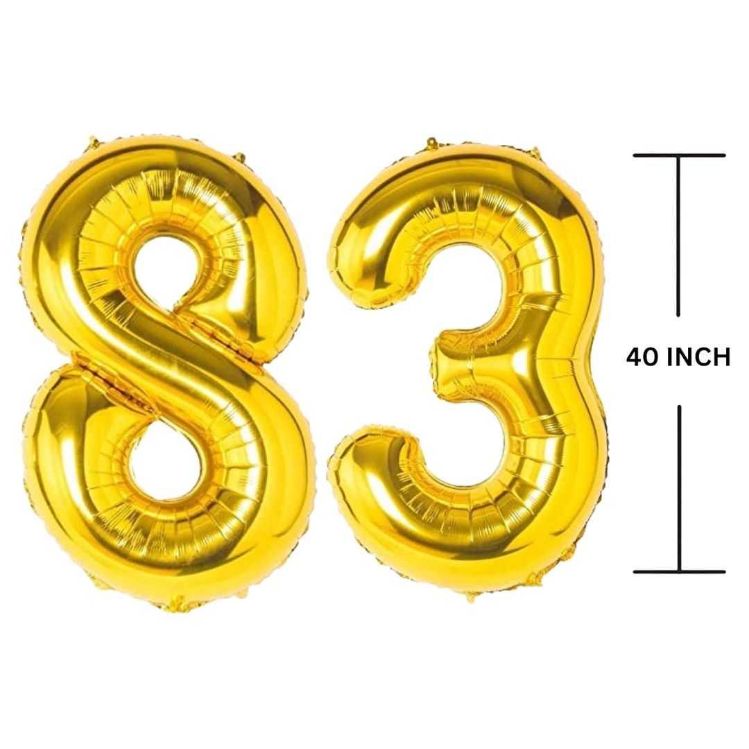 40 Inches GOLD Number Balloon Air or Helium Compactable Balloon for Party Decoration, Birthday, Anniversary