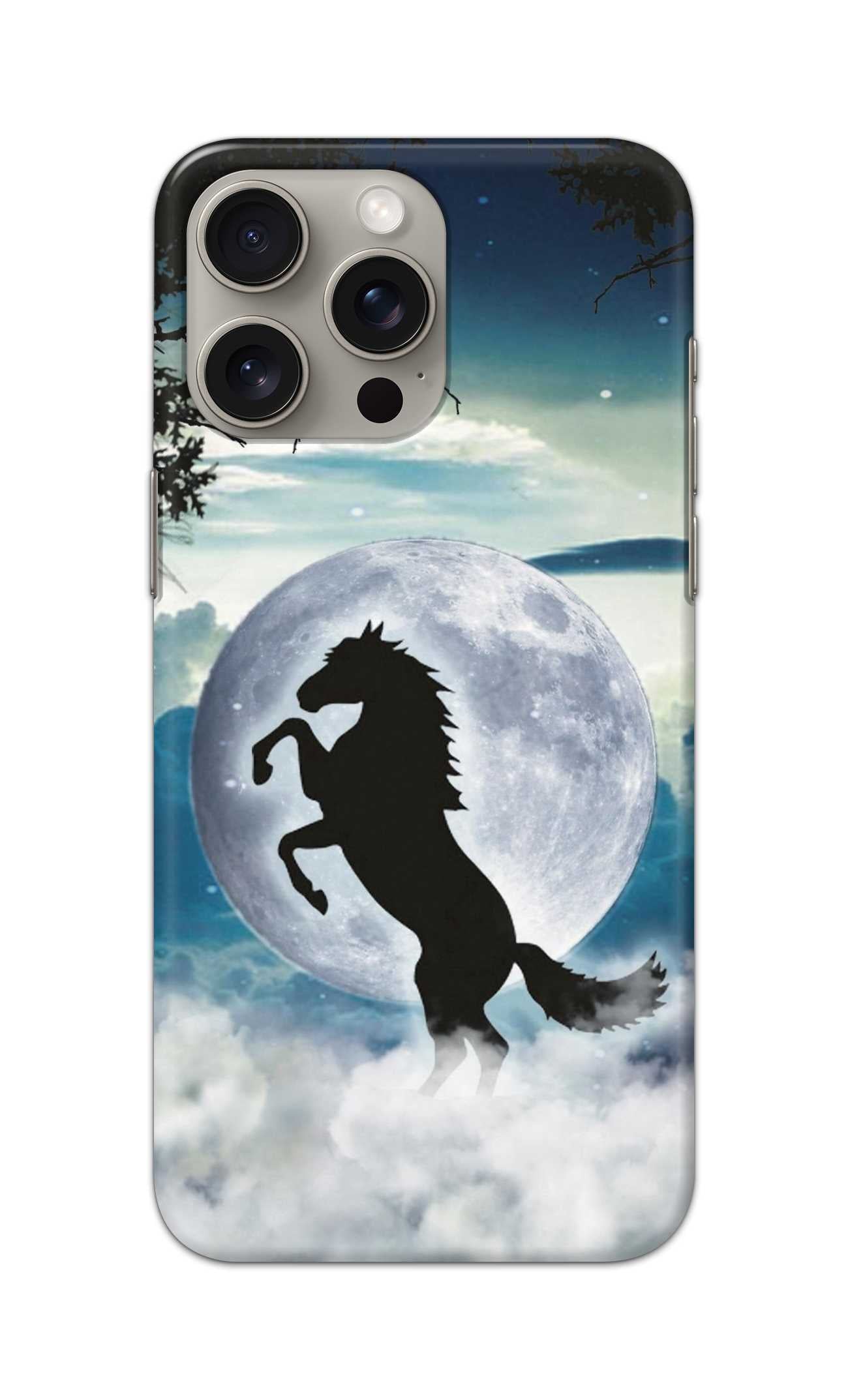 horse and moon theme  - Hard Case - SA018