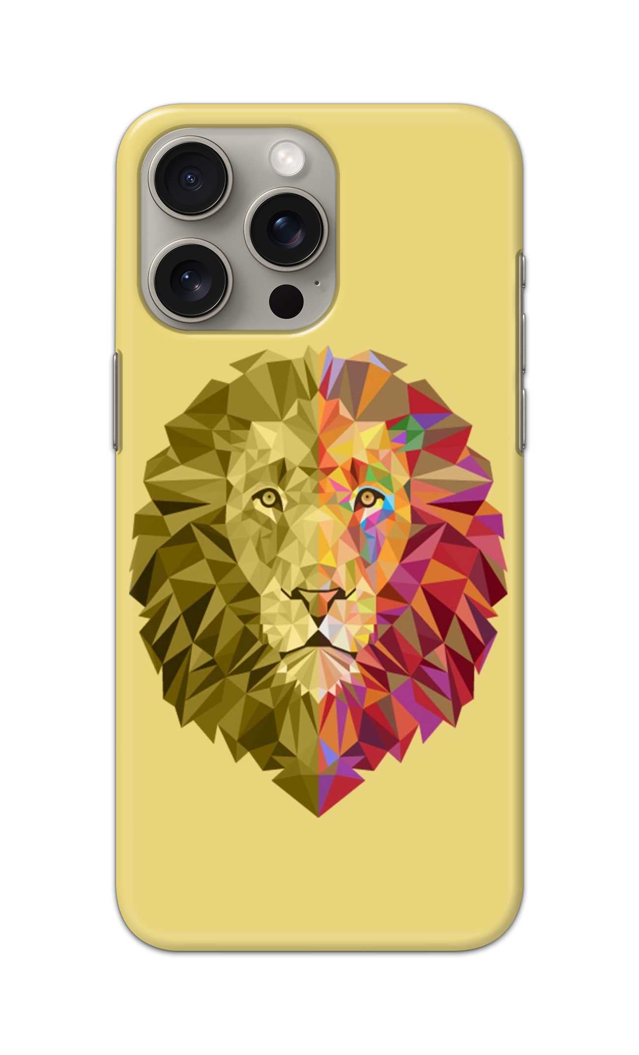 half colored lion theme  - Hard Case - SA031