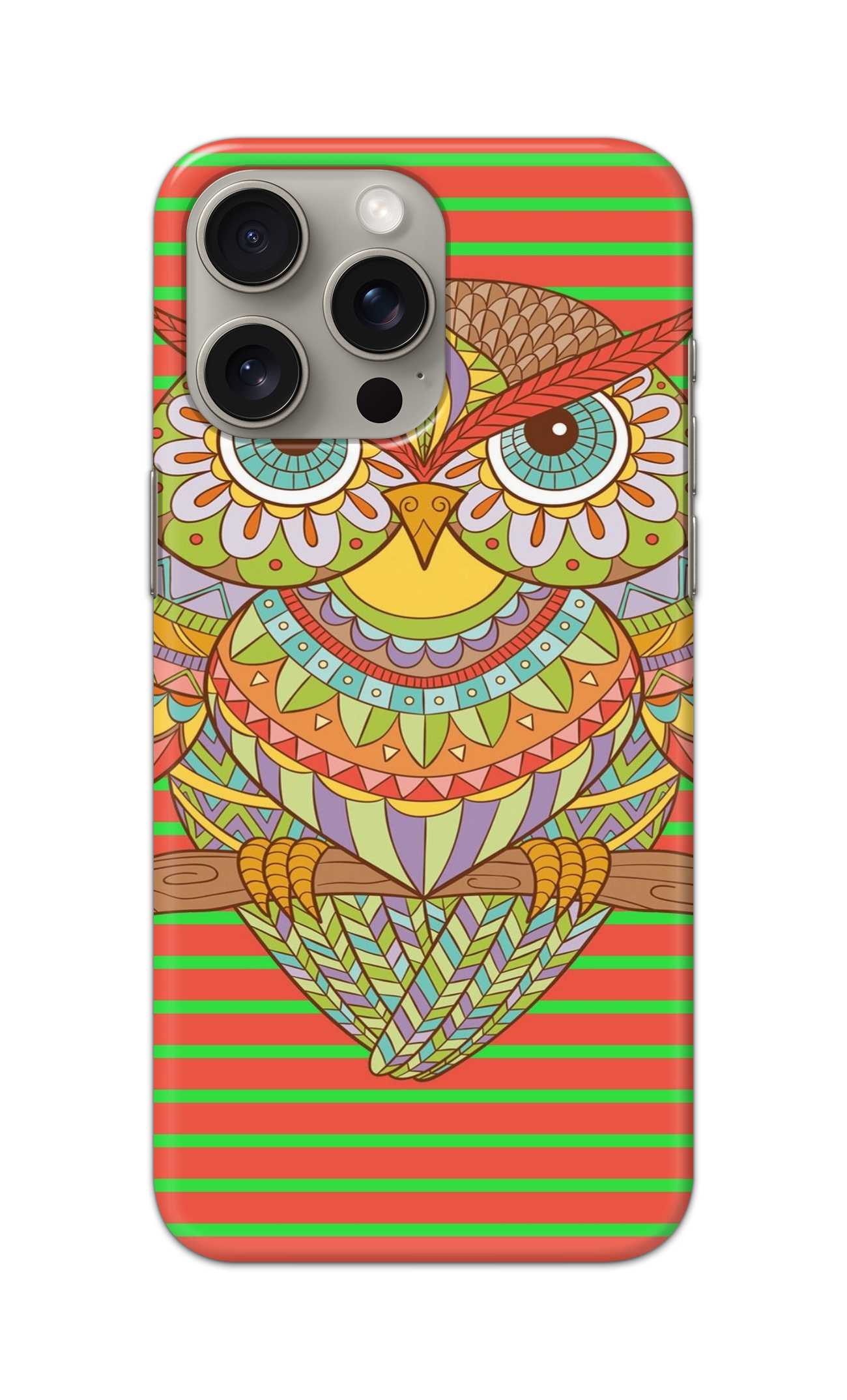 colorful owl theme  - Hard Case - SA046