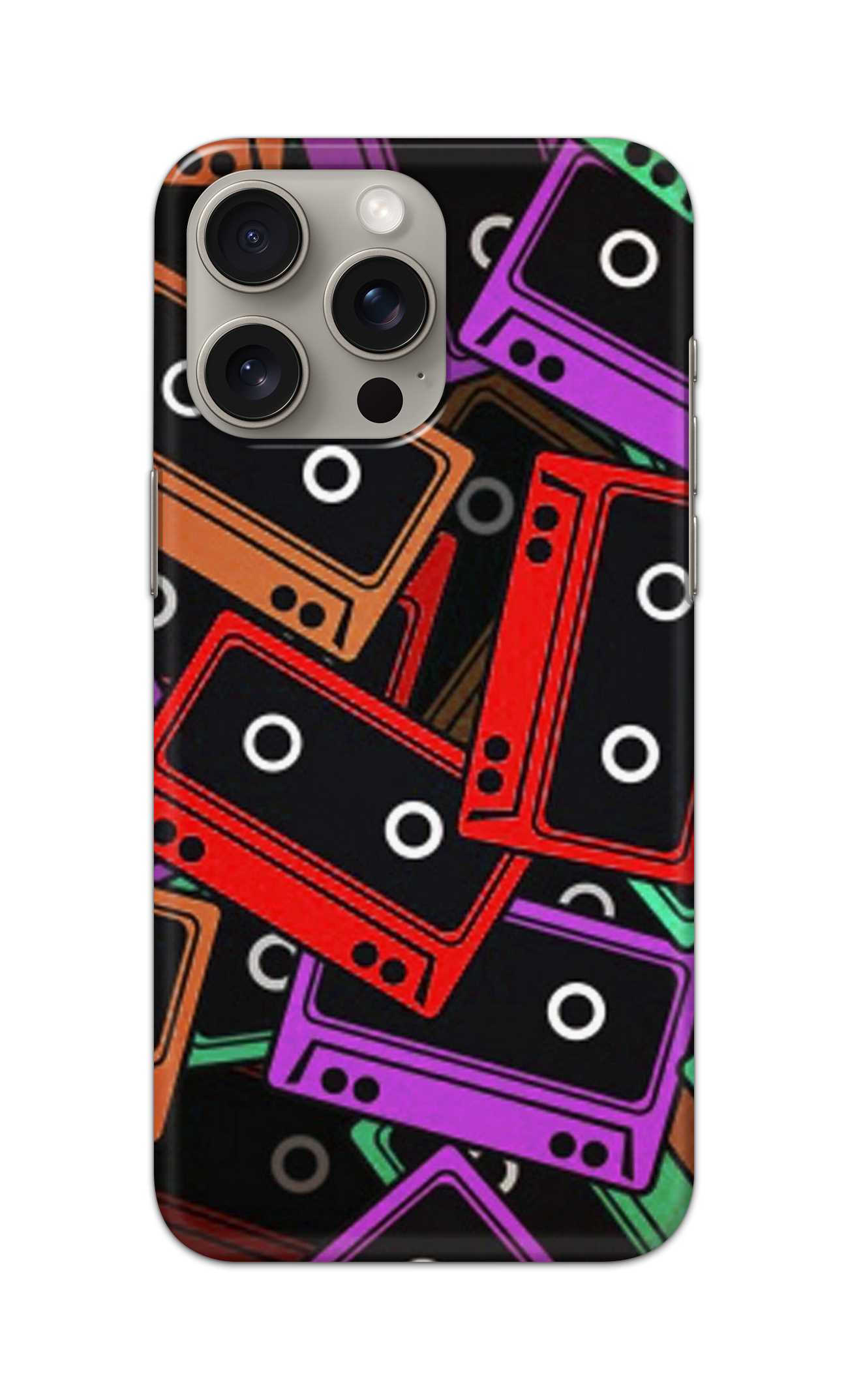 AUDIO TAPES PATTERN  - Hard Case - SA197