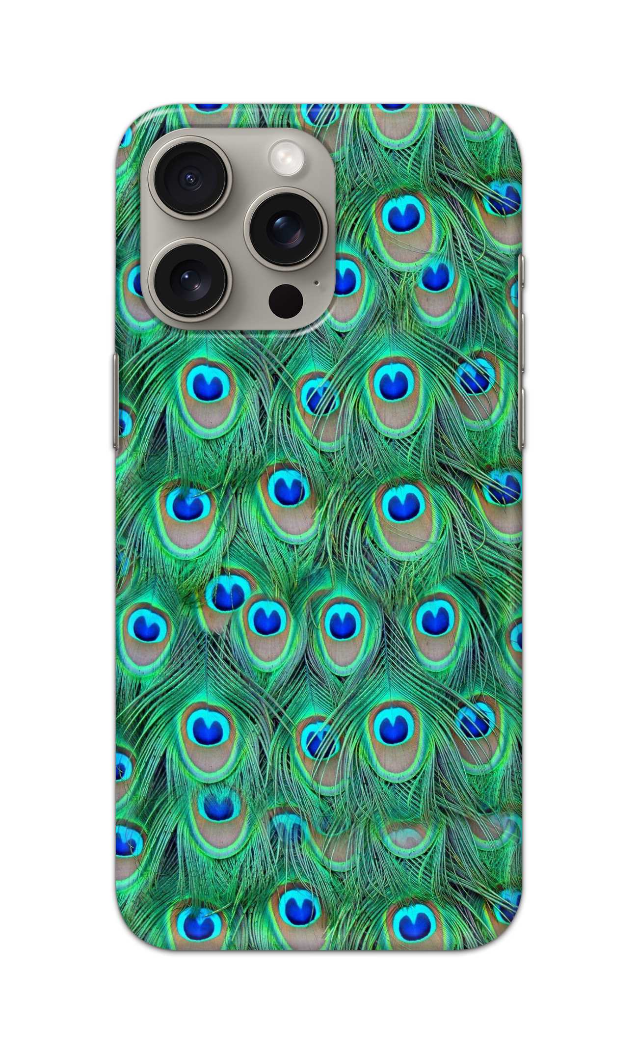 PEACOCK FEATHERS PATTERN  - Hard Case - SA369