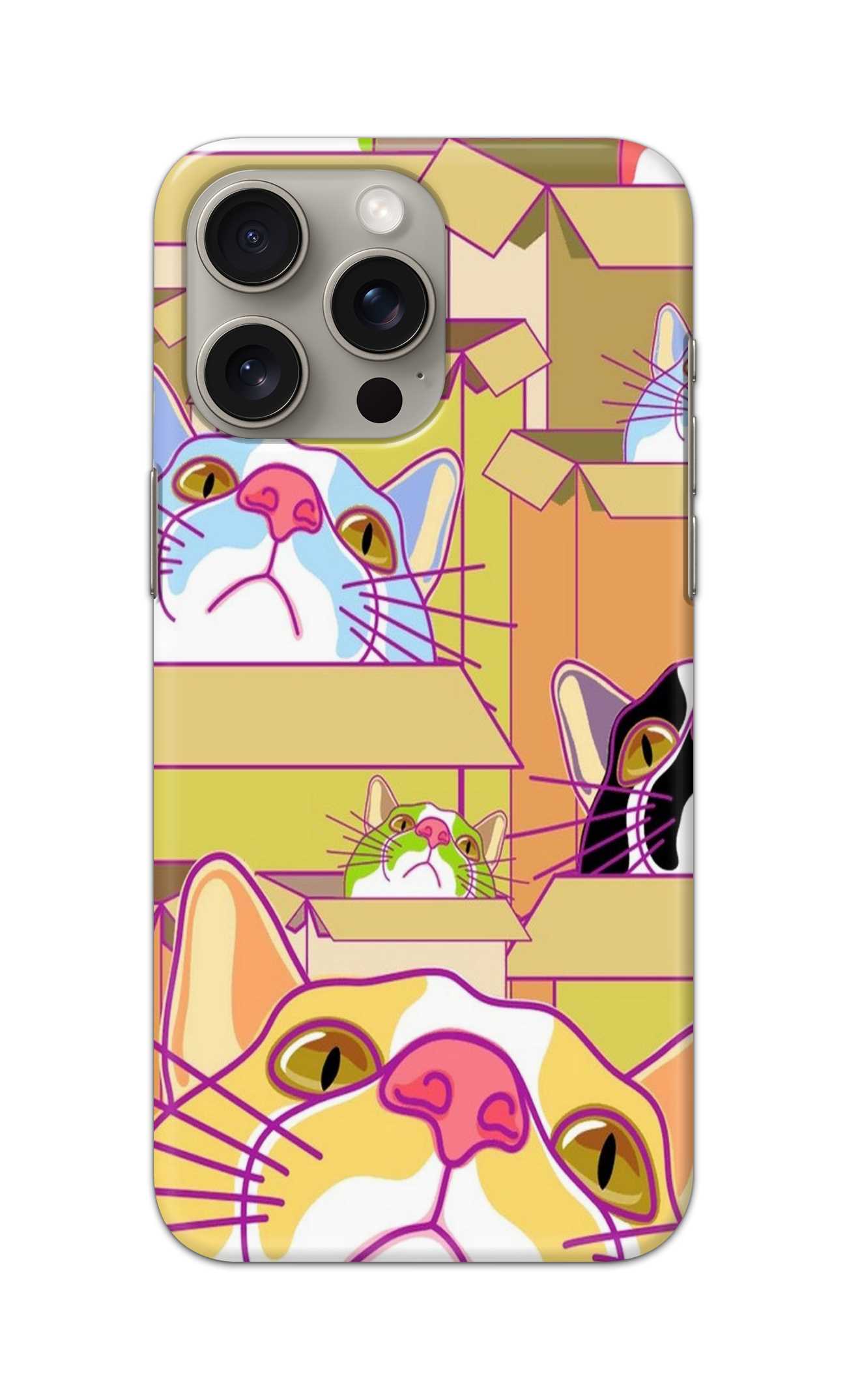 CAT FACE PATTERN  - Hard Case - SA569