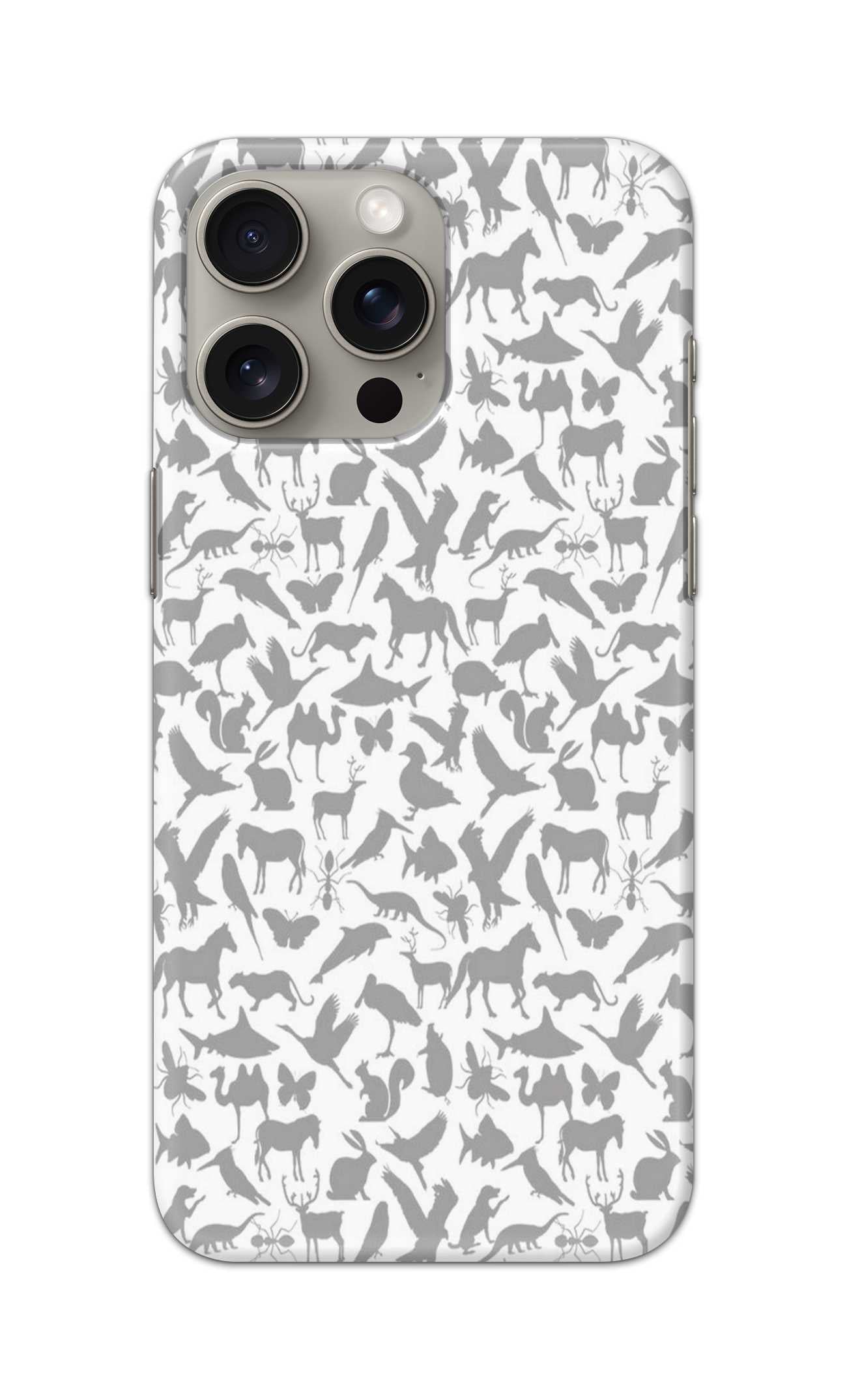 ANIMALS BIRDS WITE AND BLACK PATTERN  - Hard Case - SA663