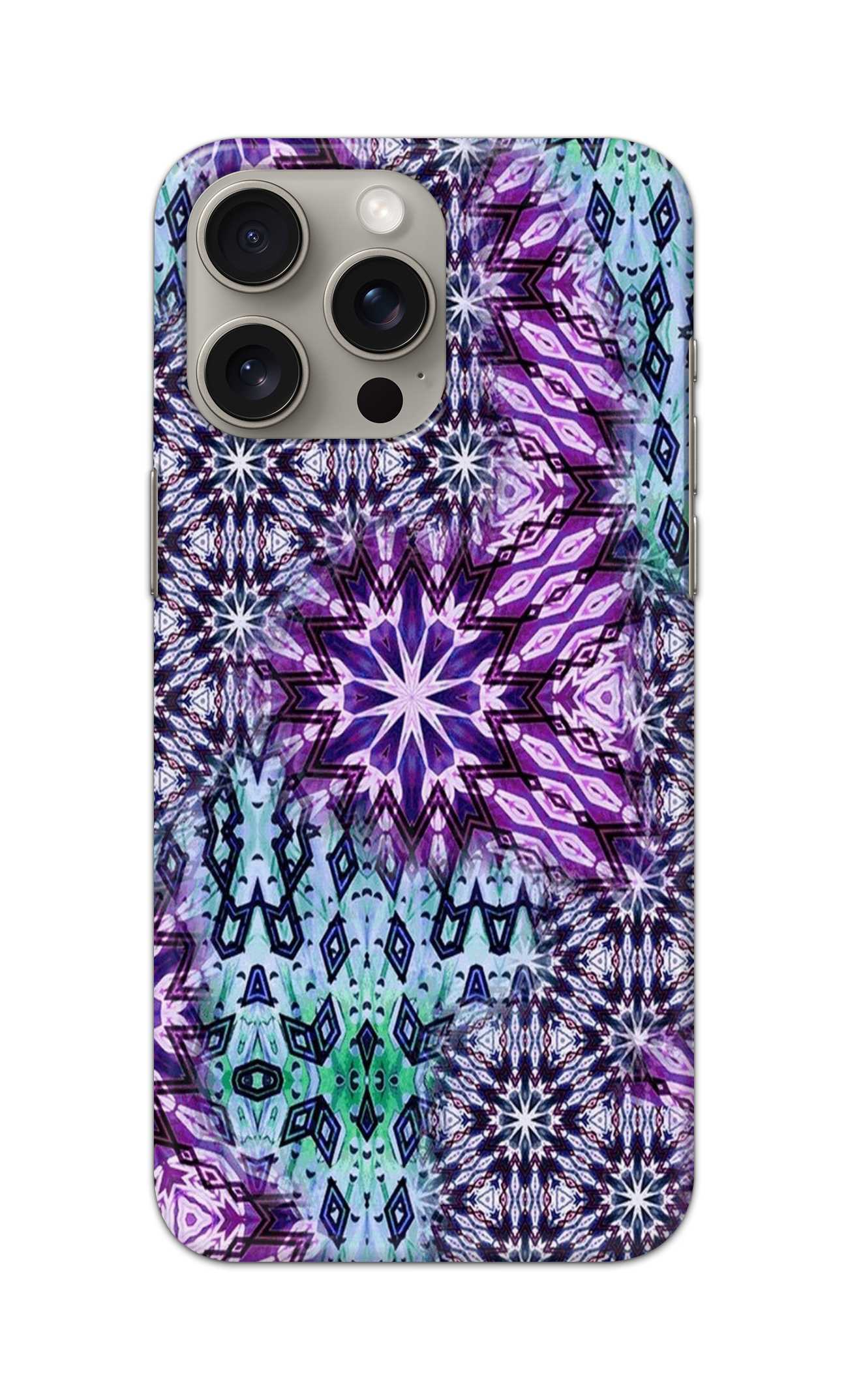 BACK GREEN DESIGN PATTERN  - Hard Case - SA718