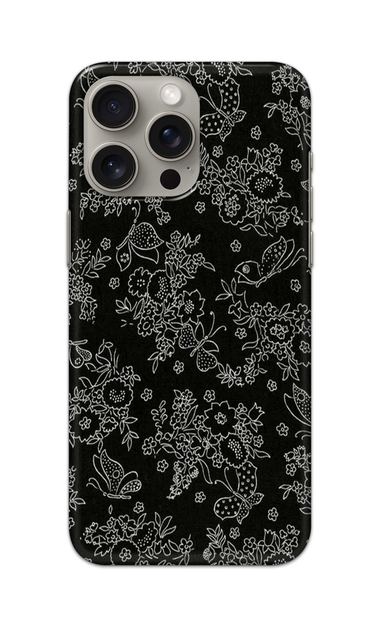 BUTTERFLY WITH FLORAL PATTERN  - Hard Case - SA772