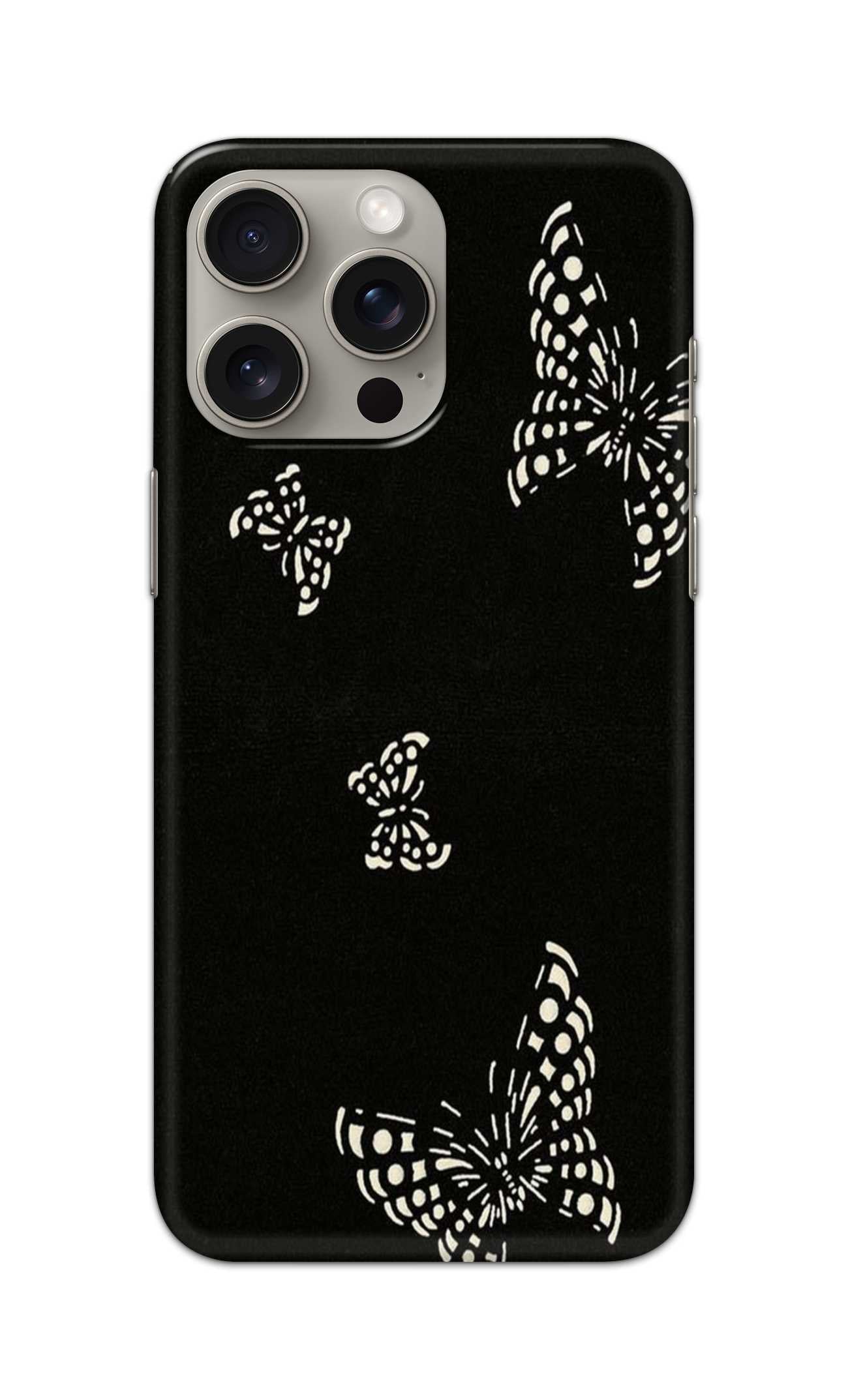 ORIGINAL BLACK BUTTERFLY PATTERN  - Hard Case - SA784