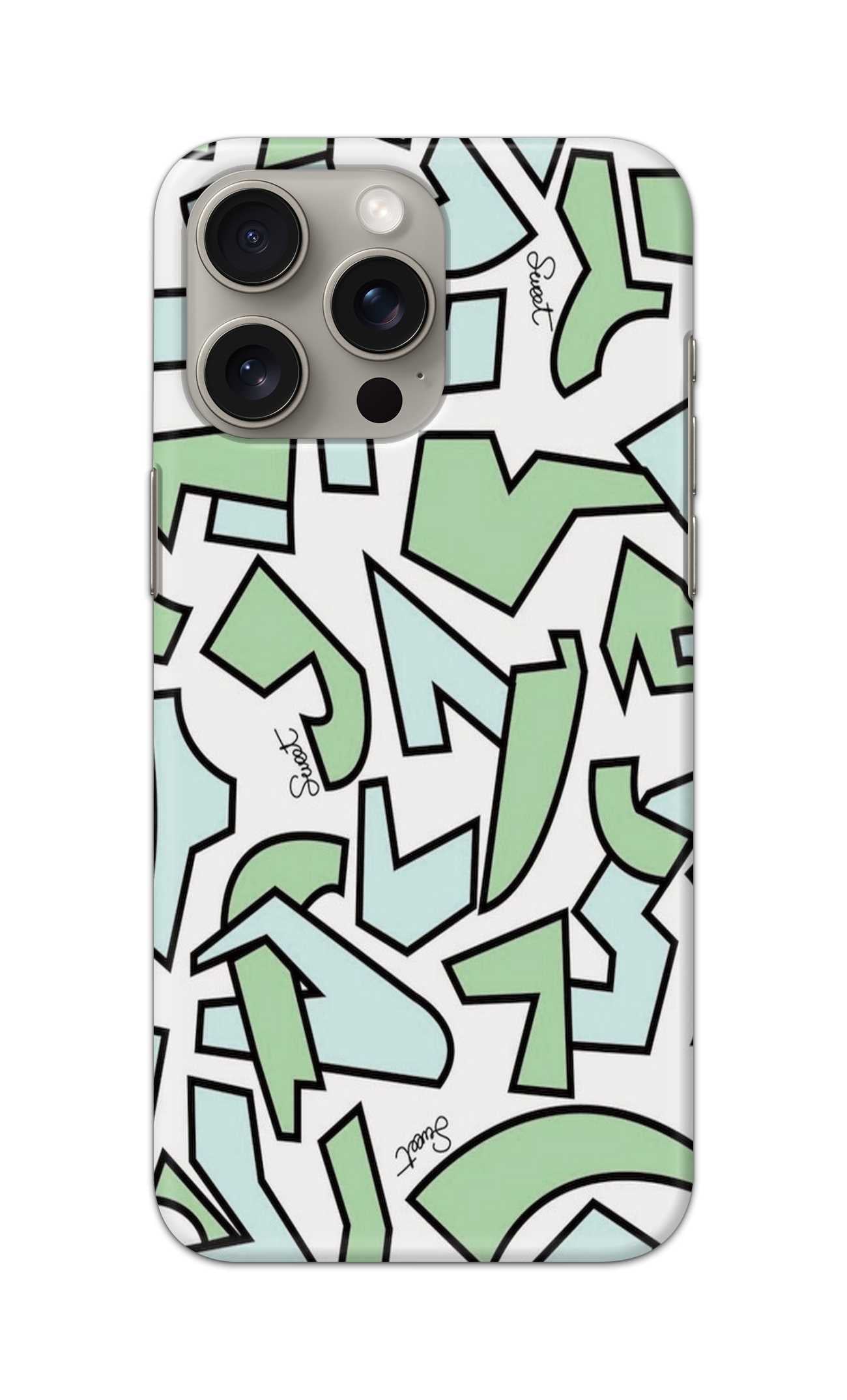 ABSTRACT GREEN PATTERN  - Hard Case - SB031