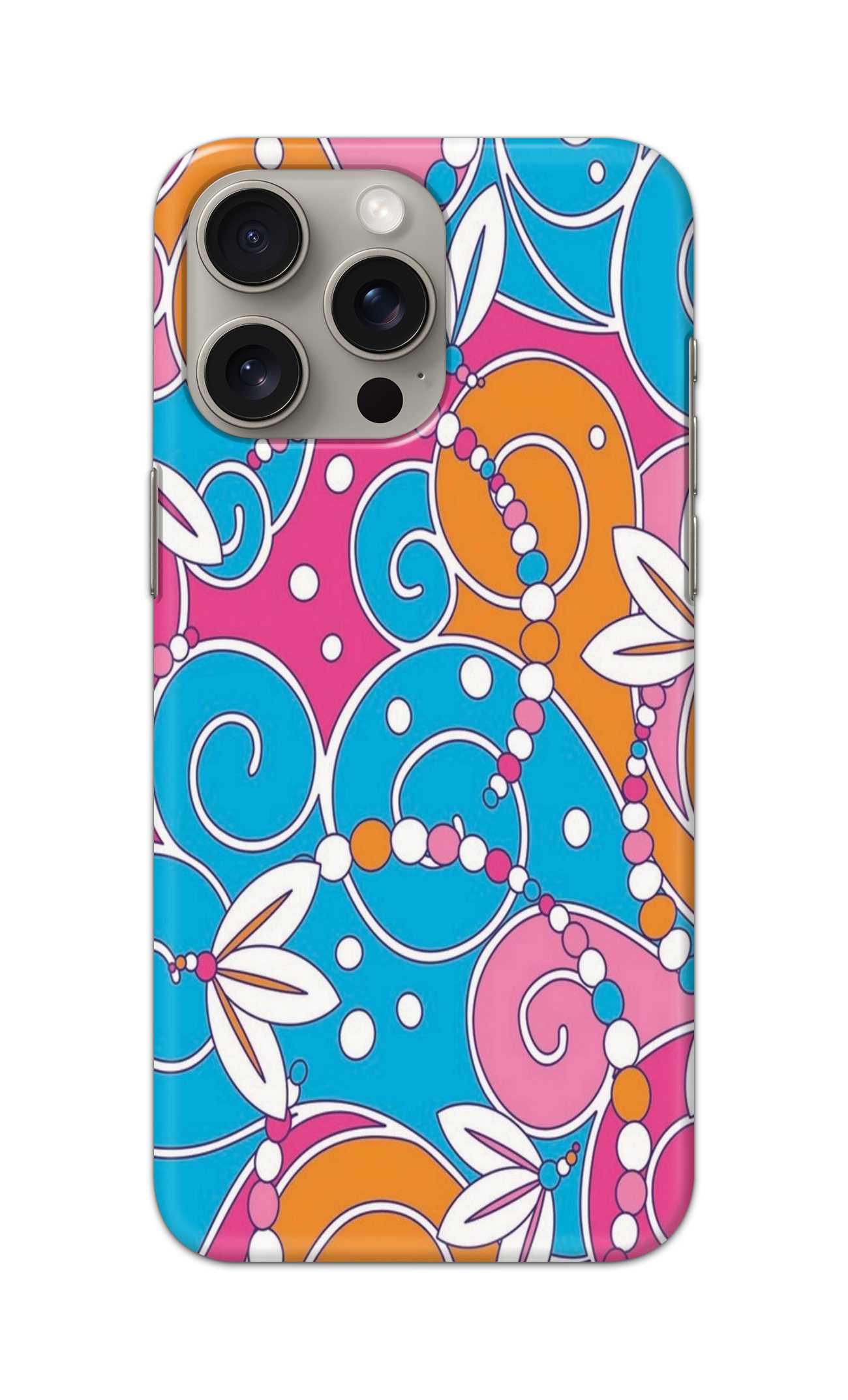 RED YELLOW GREEN FLORAL PATTERN  - Hard Case - SB239