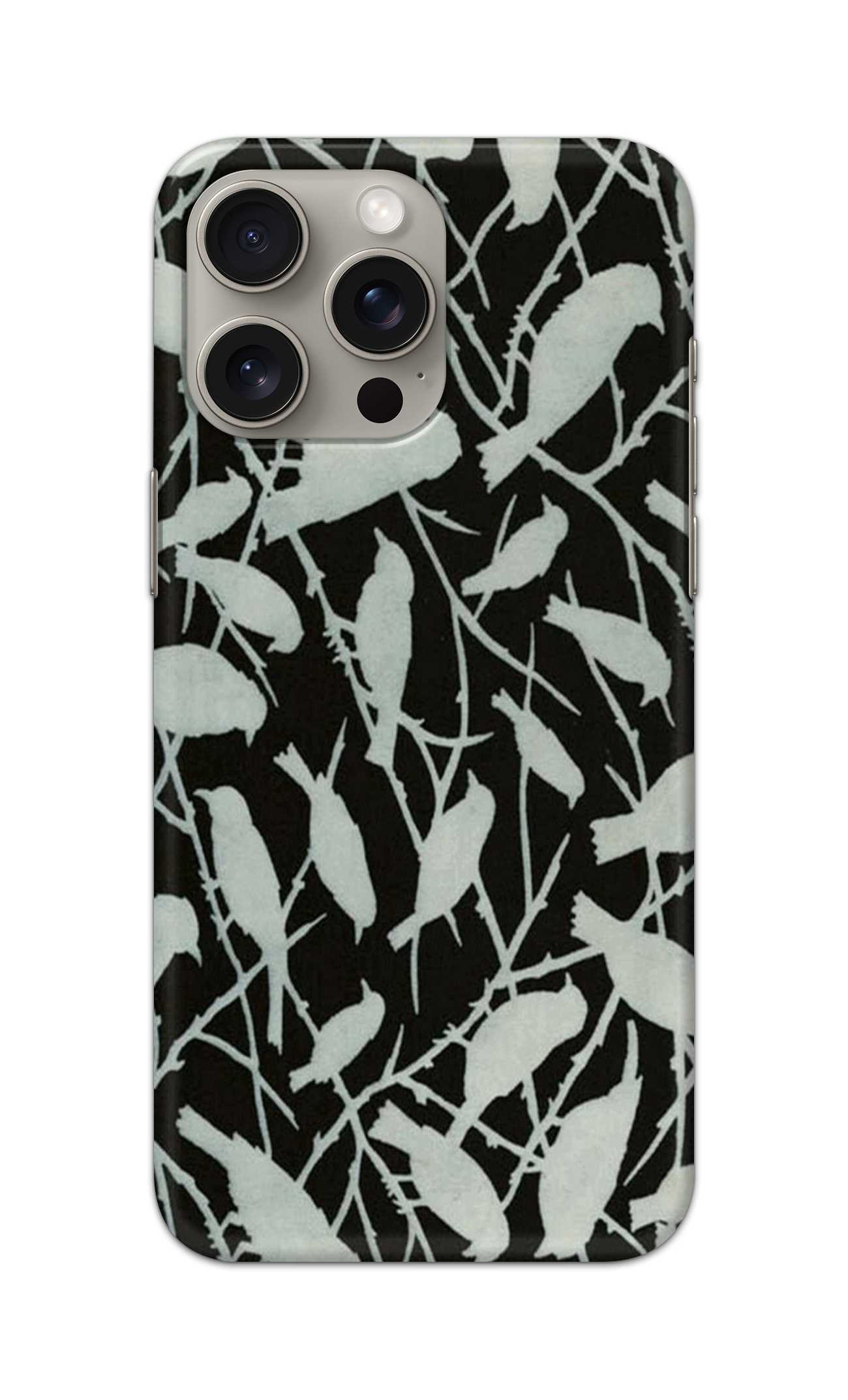 BLACK BIRDS PATTERN  - Hard Case - SB247