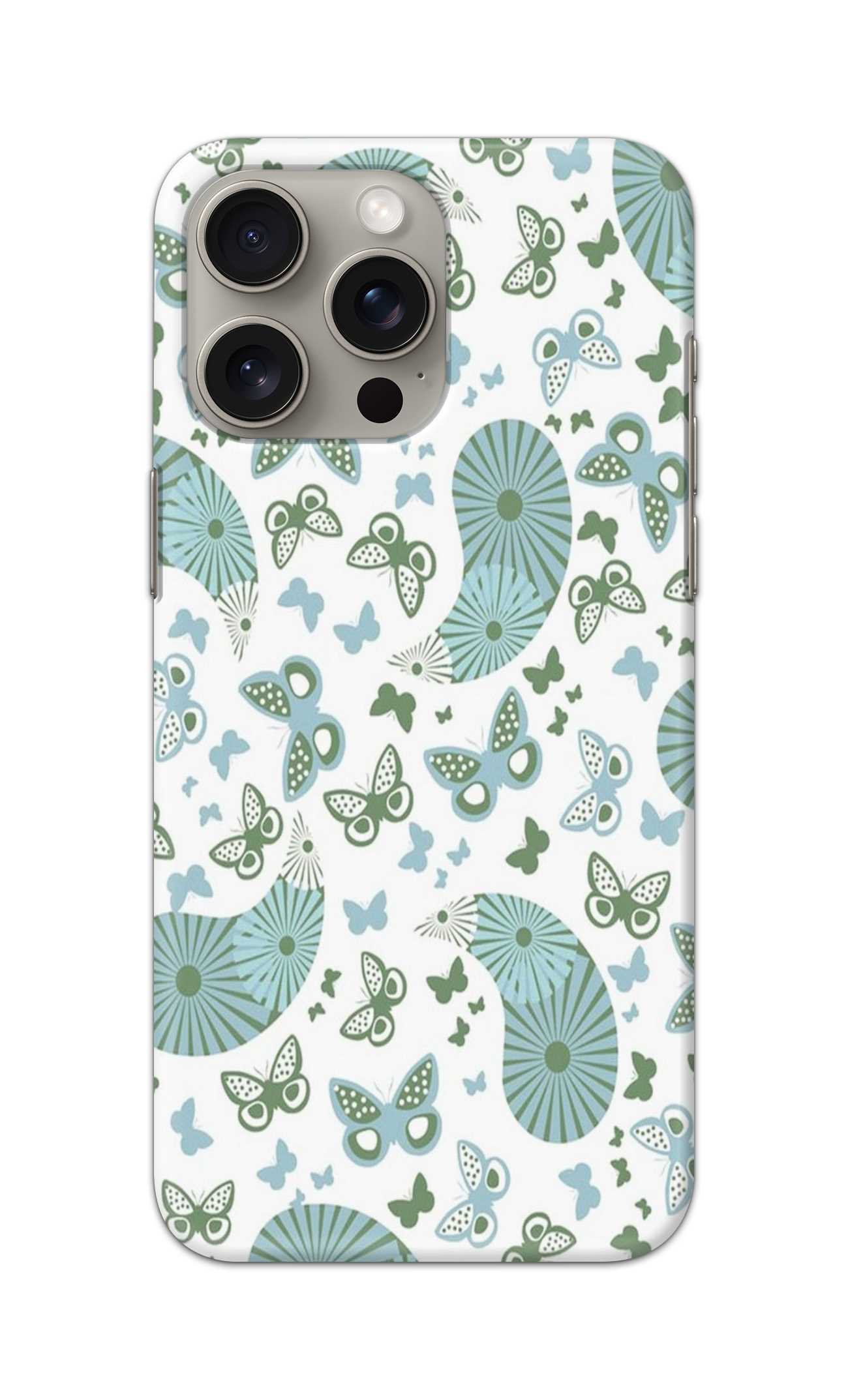 BUTTERFLY WITH FLORAL PATTERN  - Hard Case - SB330