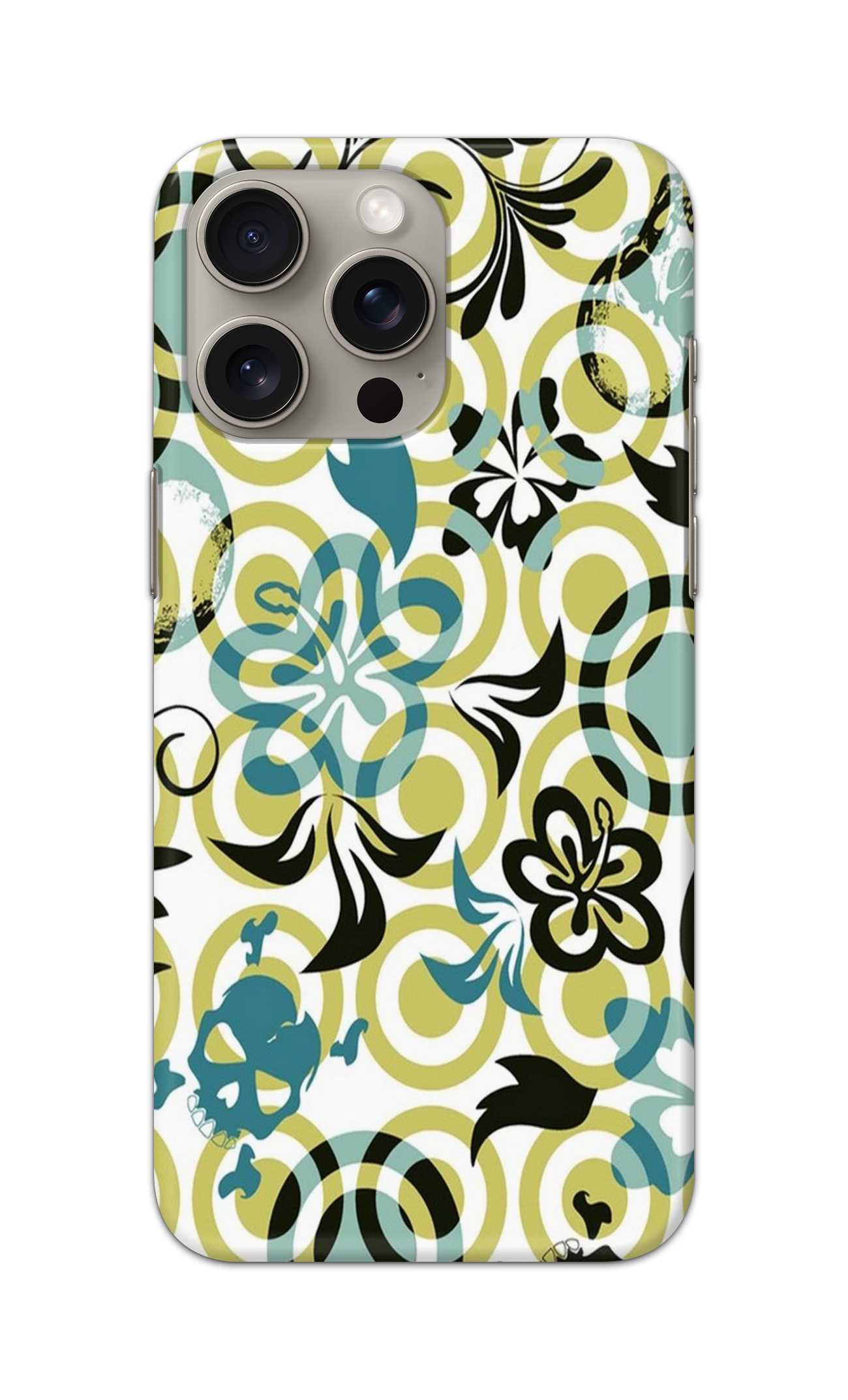 BLACK BLUE SKULL PATTERN  - Hard Case - SB365