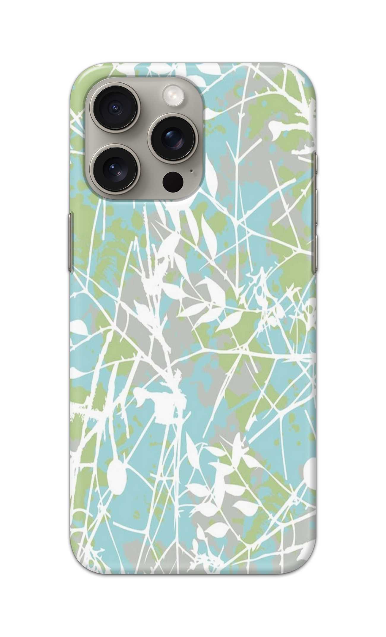 WHITE LEAFES PATTERN  - Hard Case - SB376