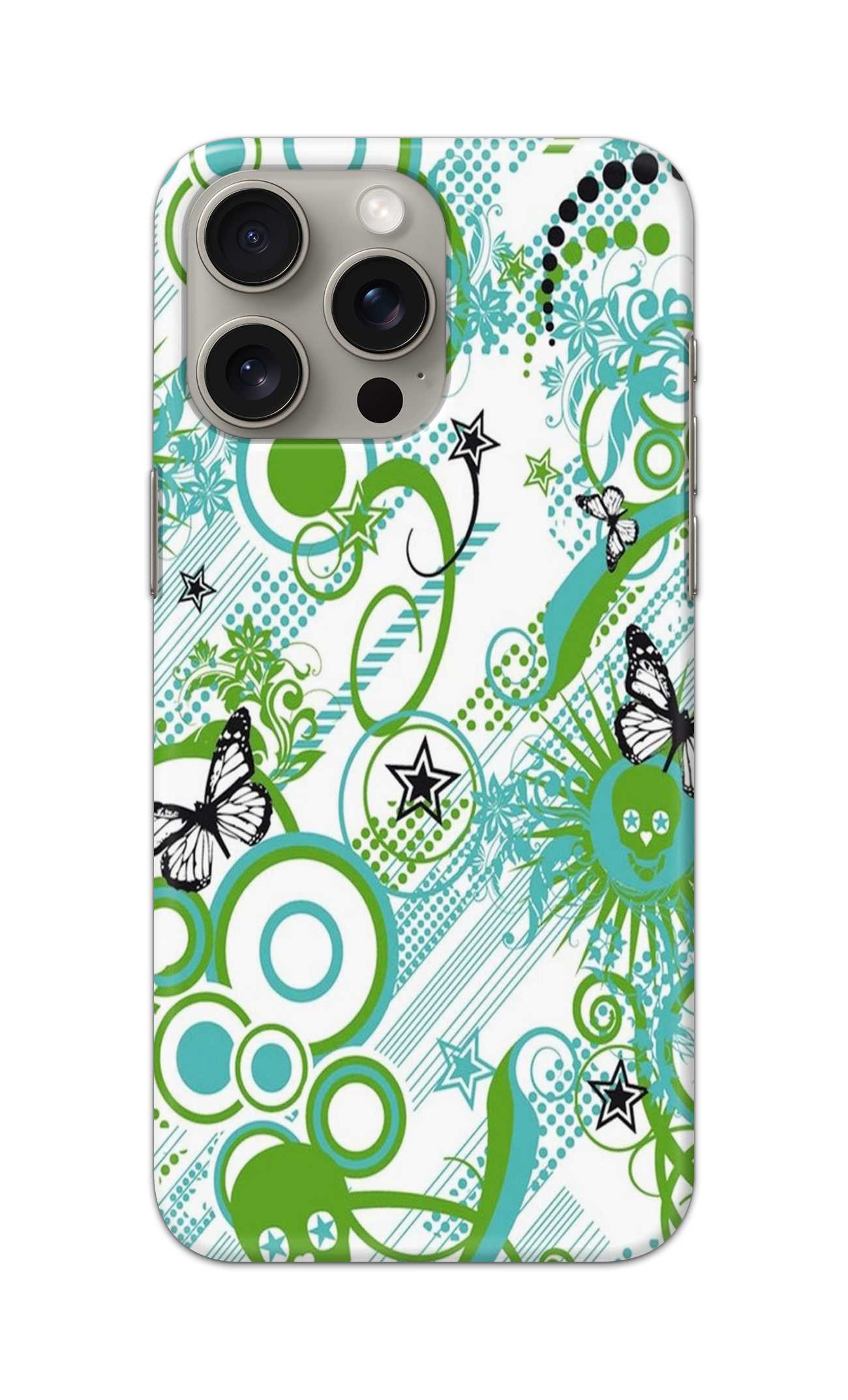 GREEN MUSIC PATTERN  - Hard Case - SB378