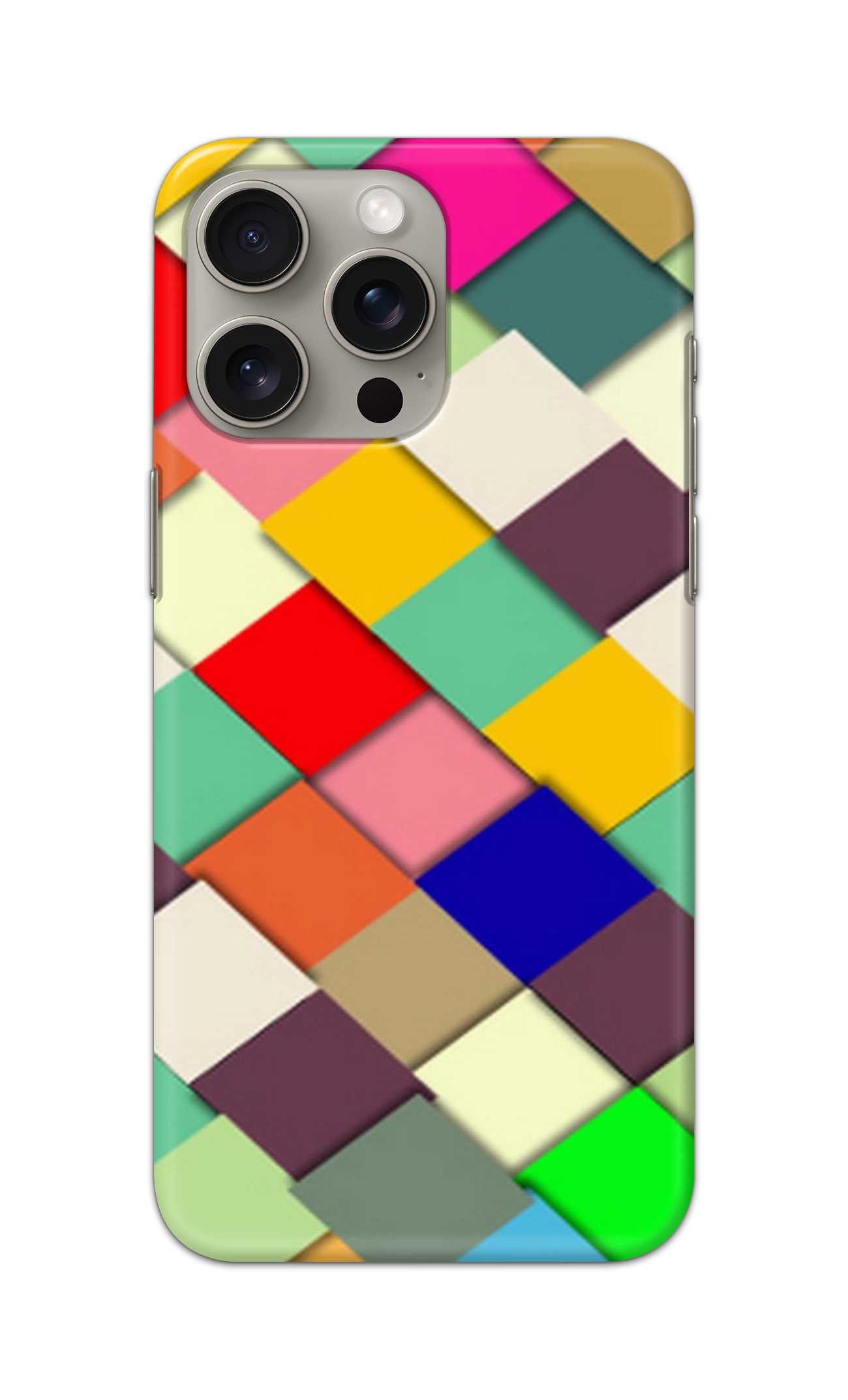 MULTICOLOUR BOXES PATTERN  - Hard Case - SB389