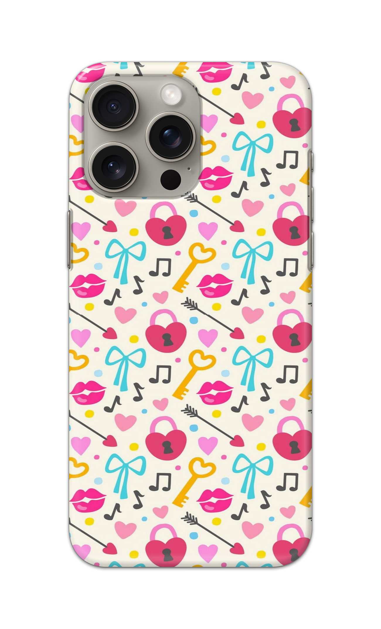 LOCKED LOVE SYMBOL PATTERN  - Hard Case - SB408