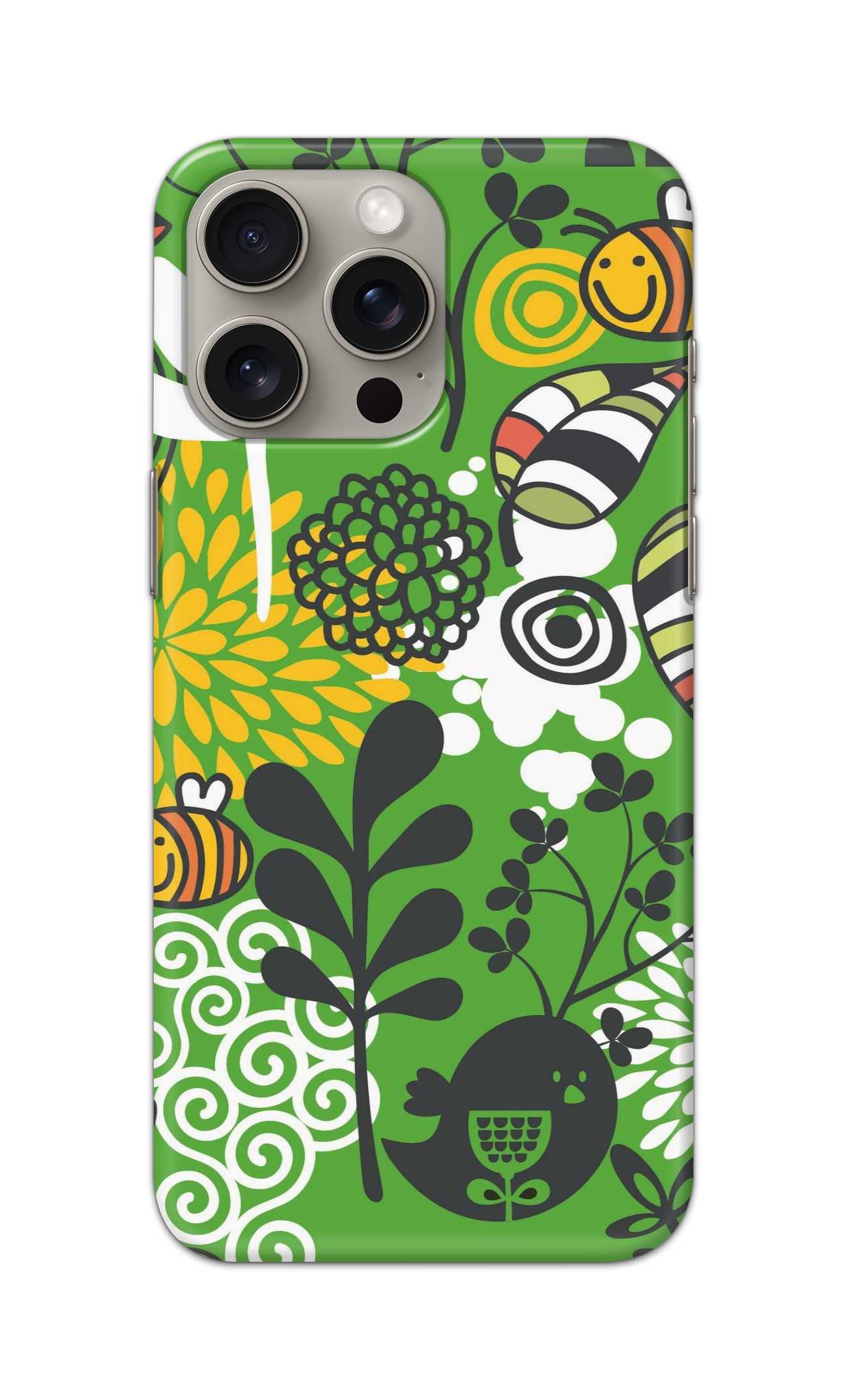 GREEN COLOUR THEME PATTERN  - Hard Case - SB447