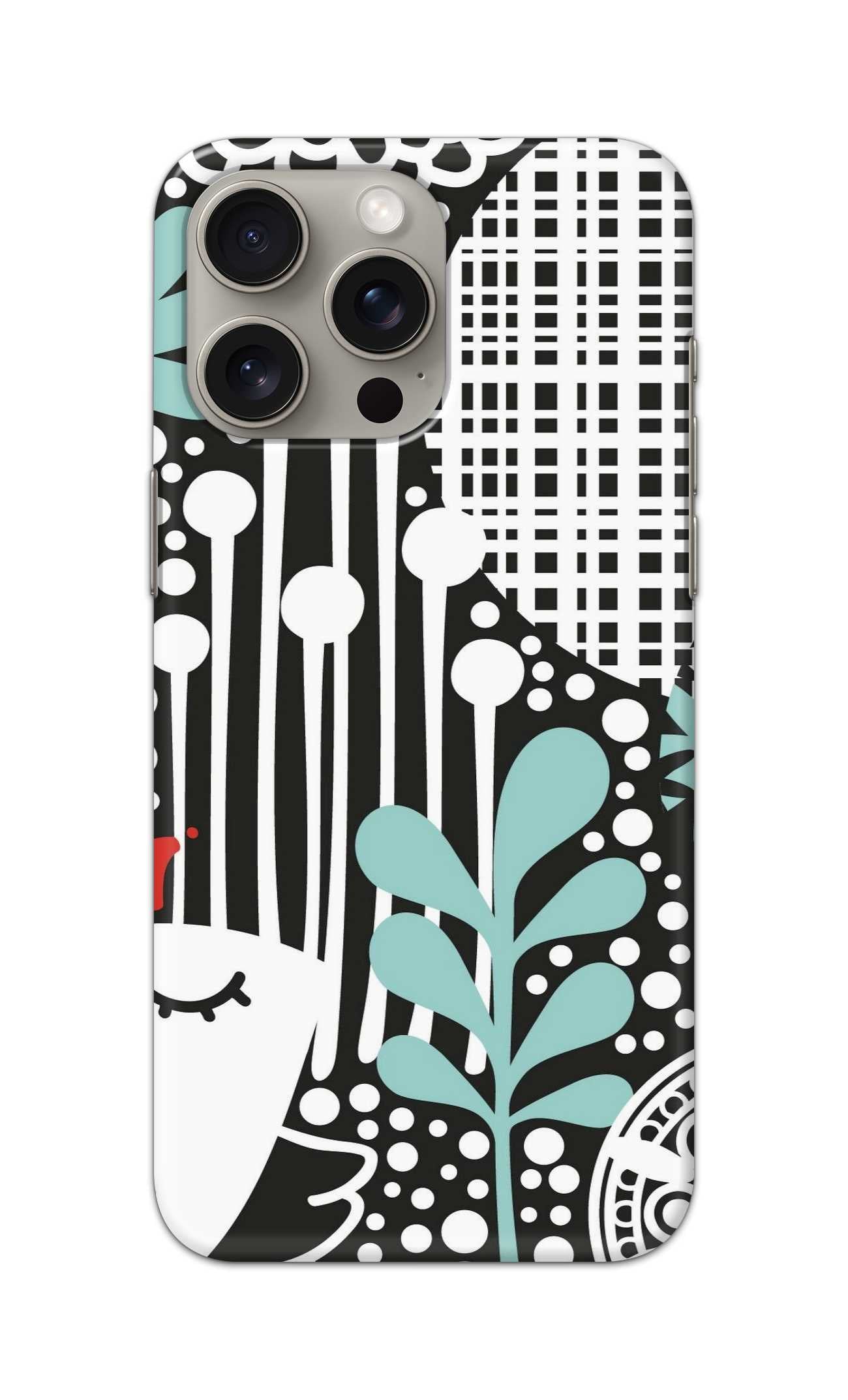 WHITE DESIGN PATTERN  - Hard Case - SB453