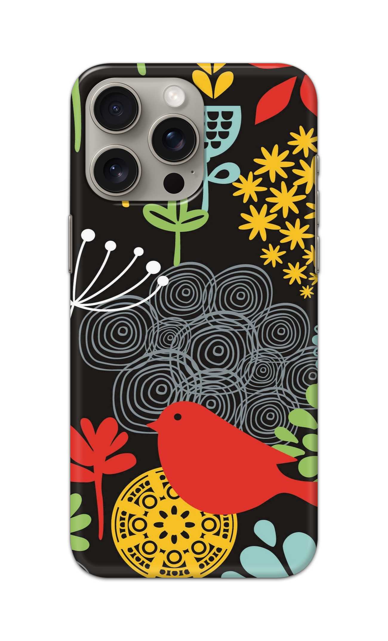 RED BIRD PATTERN  - Hard Case - SB454