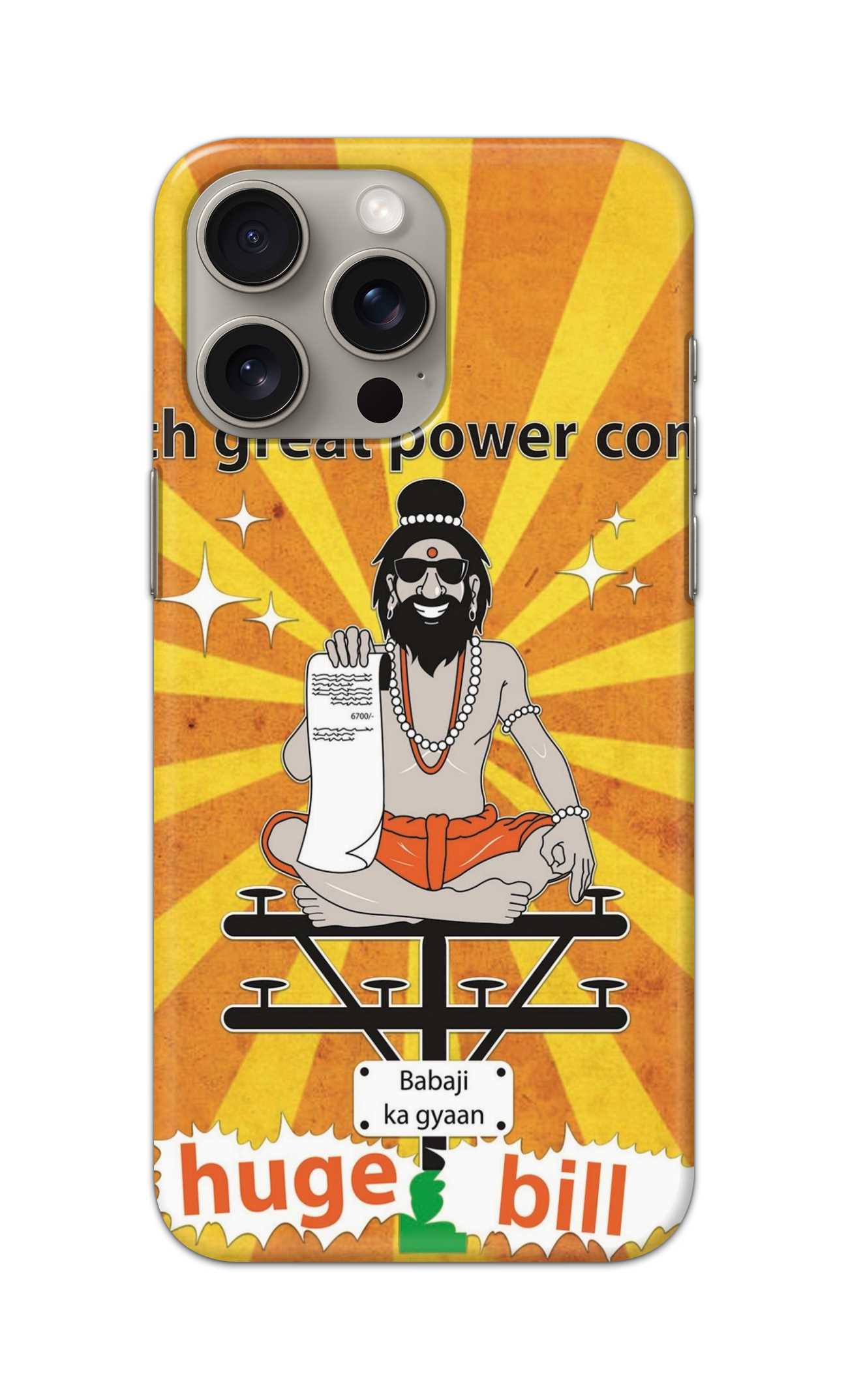 WITH GREAT POWER COMES HUGE BILL THEME  - Hard Case - SC230