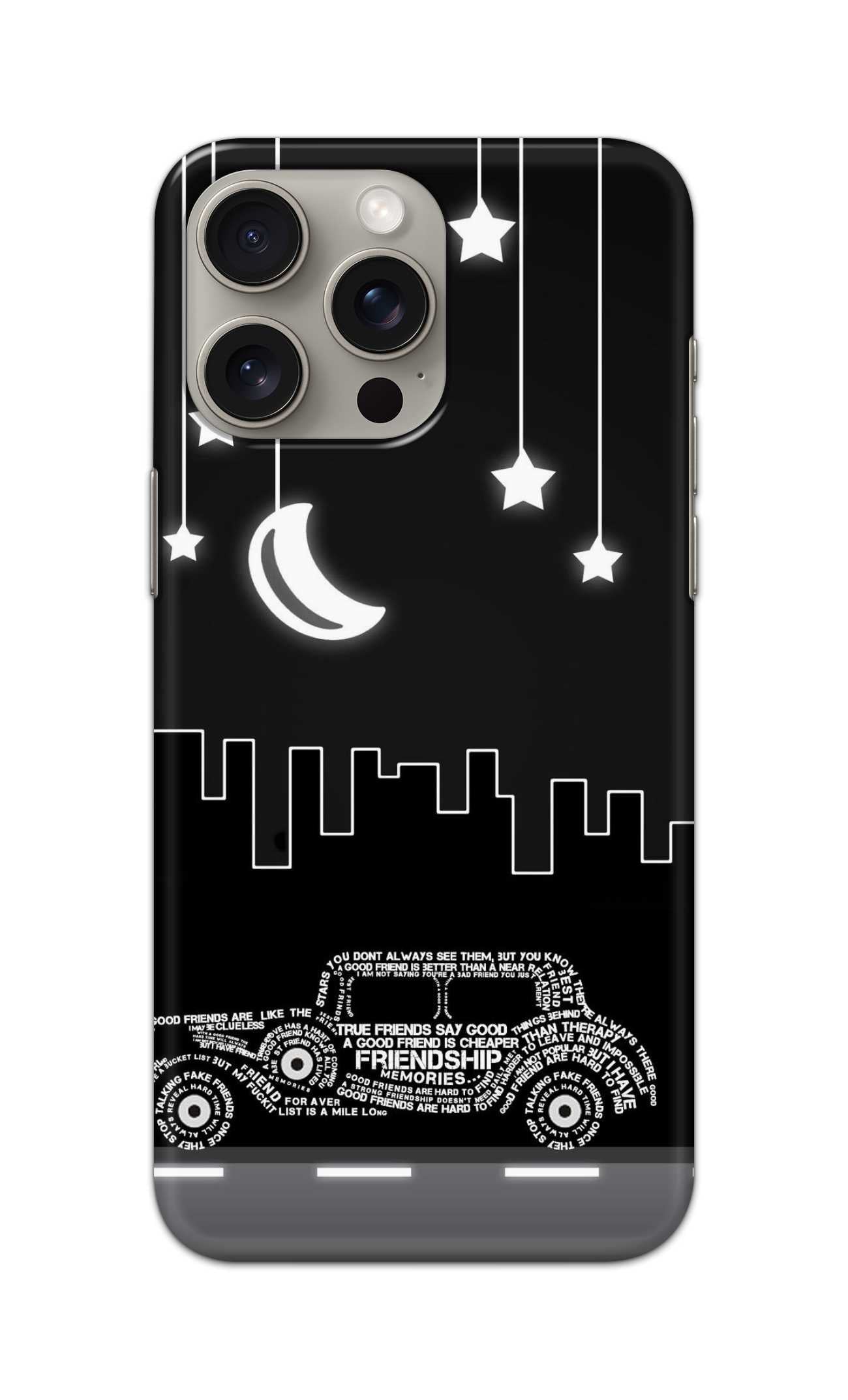 moon stars and the car theme  - Hard Case - SC367