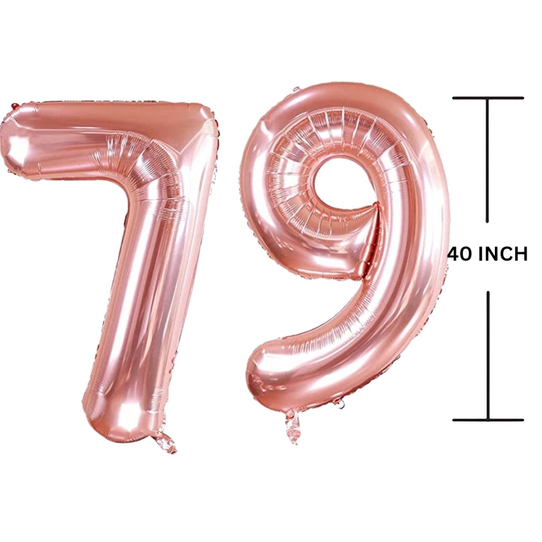 40 Inches ROSE GOLD Number Balloon Air or Helium Compactable Balloon for Party Decoration, Birthday, Anniversary